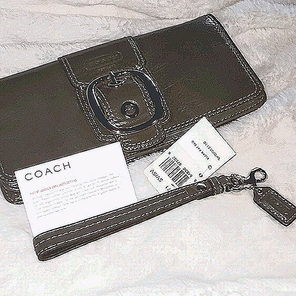 NWT 💥Coach Bleecker Wallet💥 Gunmetal/silv - Picture 12 of 16